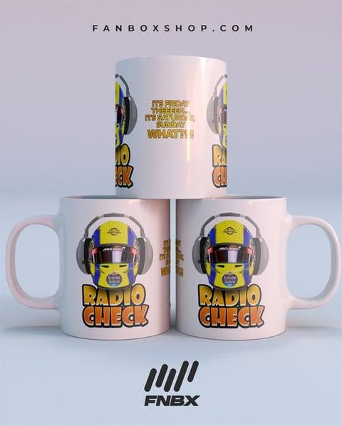 Lando Norris Radio Check RFL Baskılı Beyaz Kahve Kupa Bardak