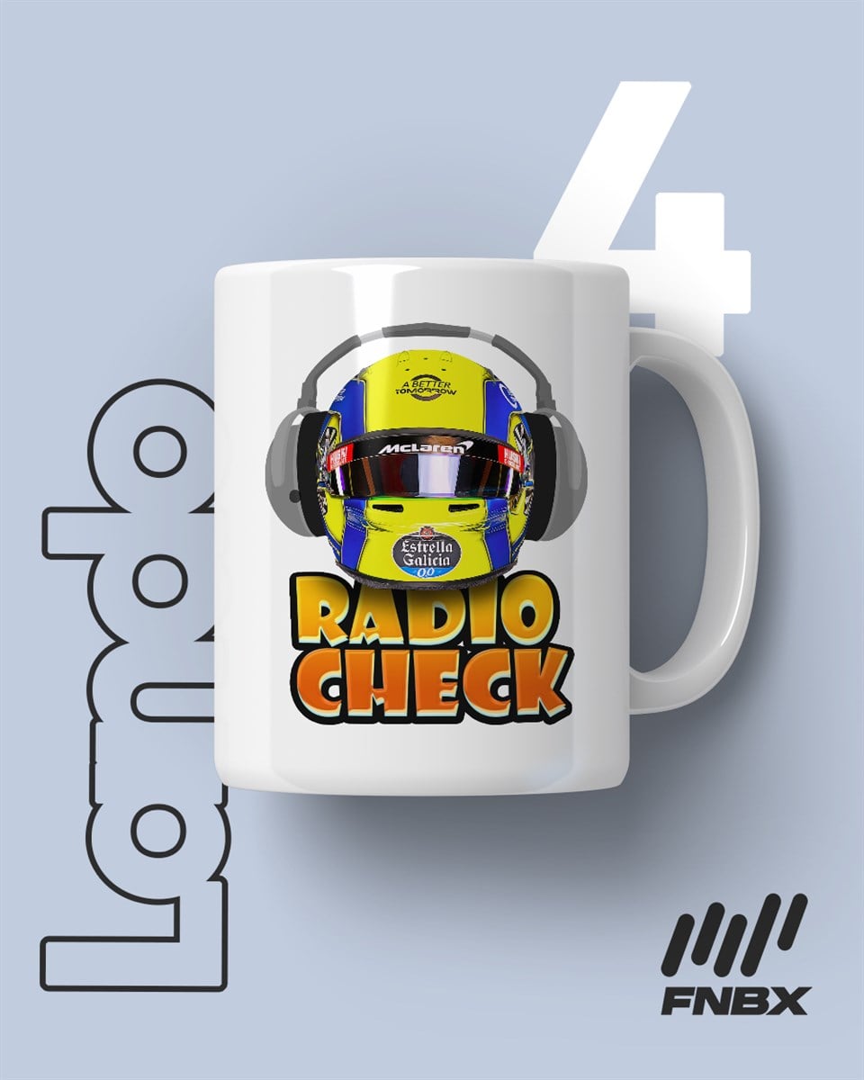 Lando Norris Radio Check RFL Baskılı Beyaz Kahve Kupa Bardak