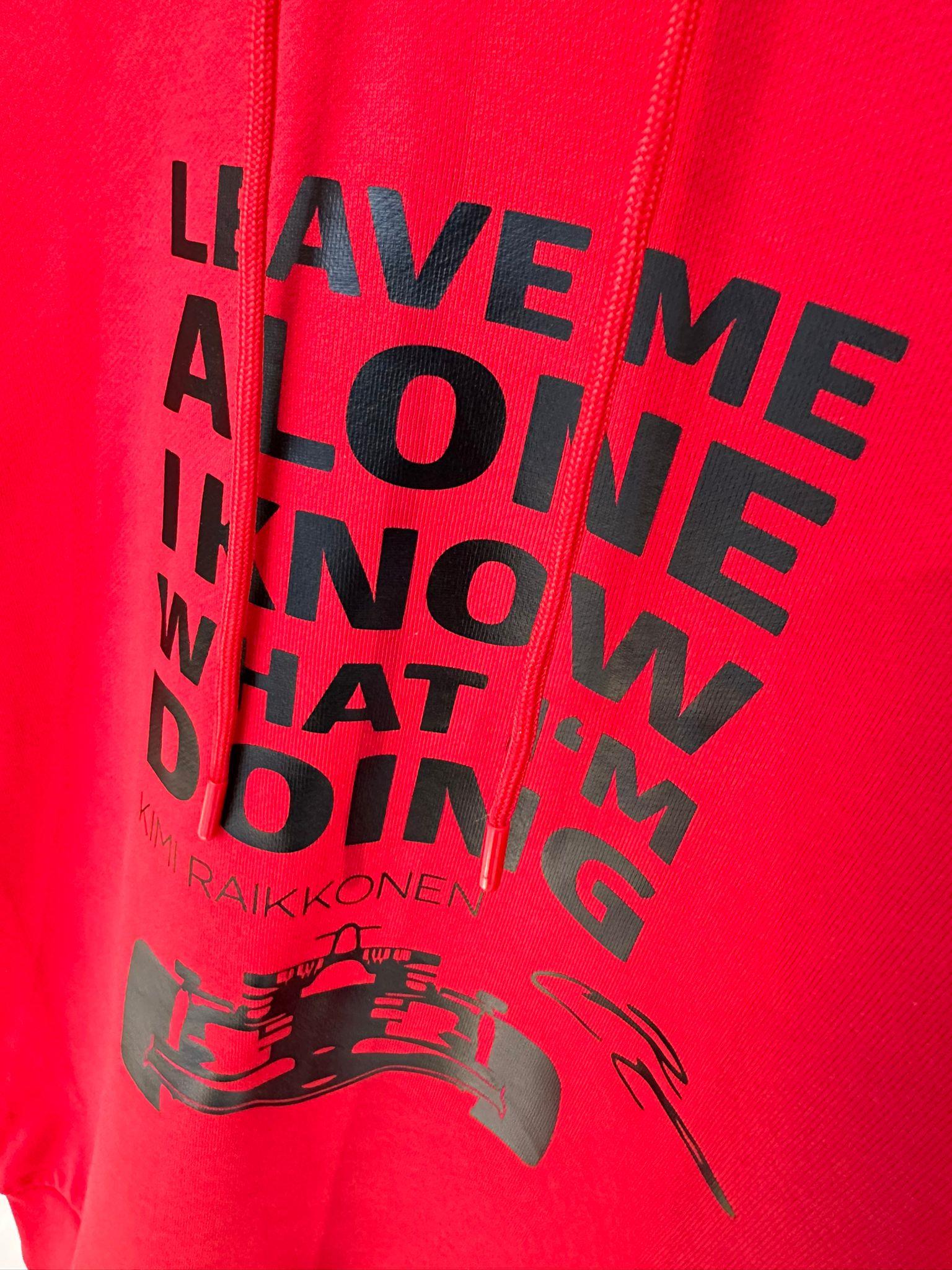 Leave Me Alone Kırmızı Sweatshirt Hoodie