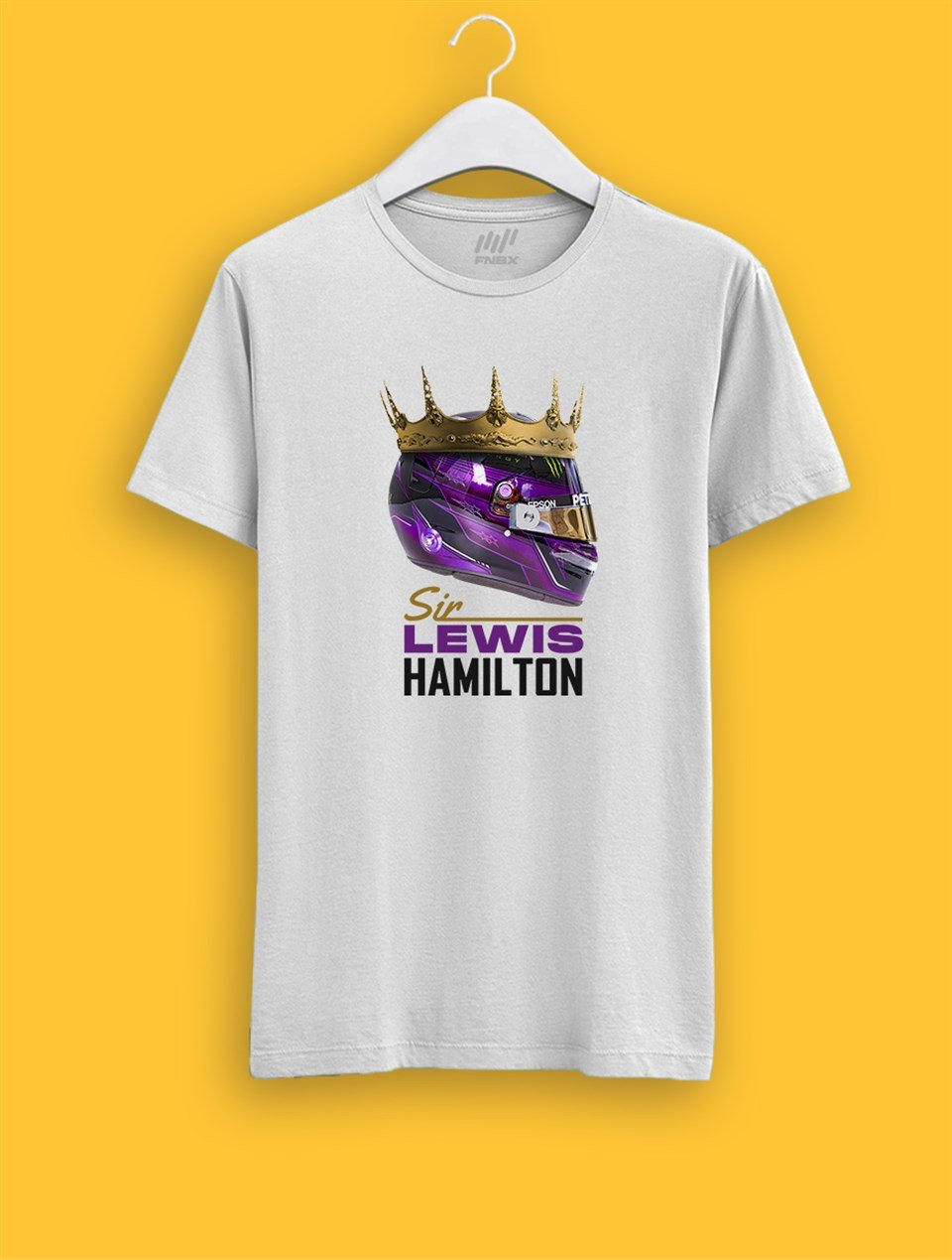 Lewis Hamilton Kask Parlayan Vizör Baskılı T-Shirt