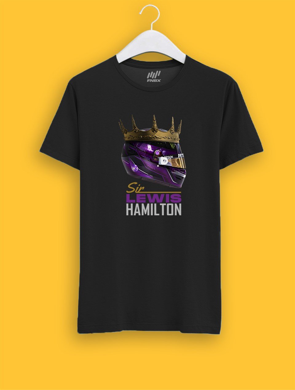 Lewis Hamilton Kask Parlayan Vizör Baskılı T-Shirt