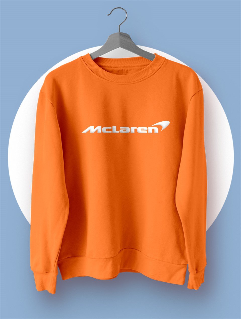 McLaren Beyaz Puf Baskılı Sweatshirt