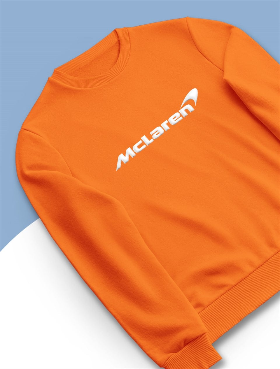 McLaren Beyaz Puf Baskılı Sweatshirt