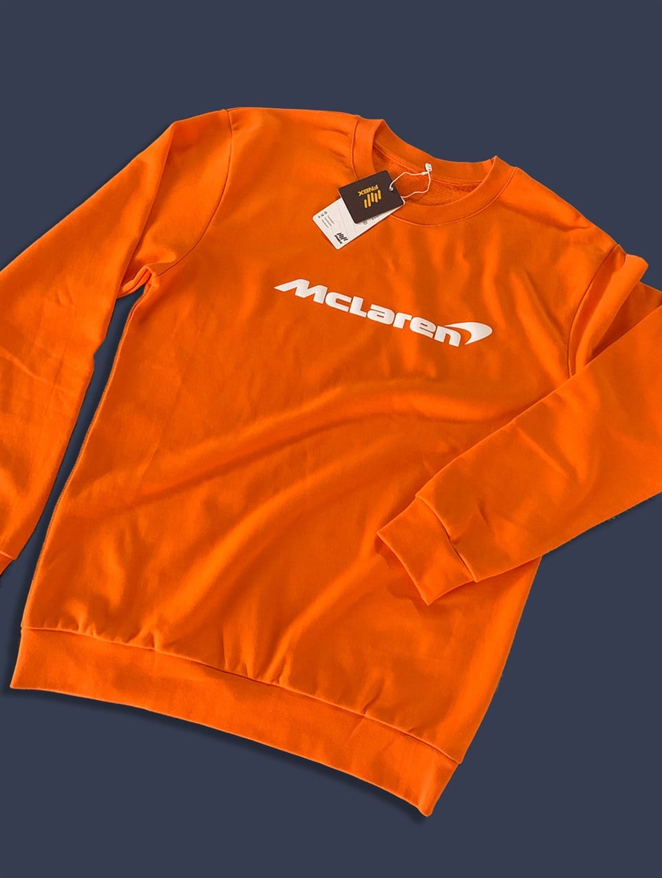 McLaren Beyaz Puf Baskılı Sweatshirt