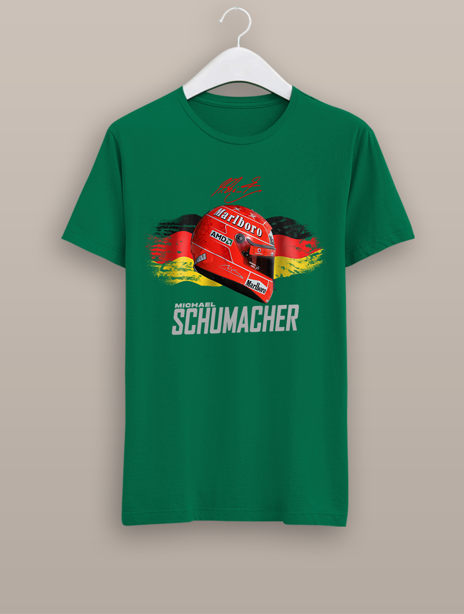 Michael Schumacher Kask Parlayan Vizör Baskılı T-Shirt