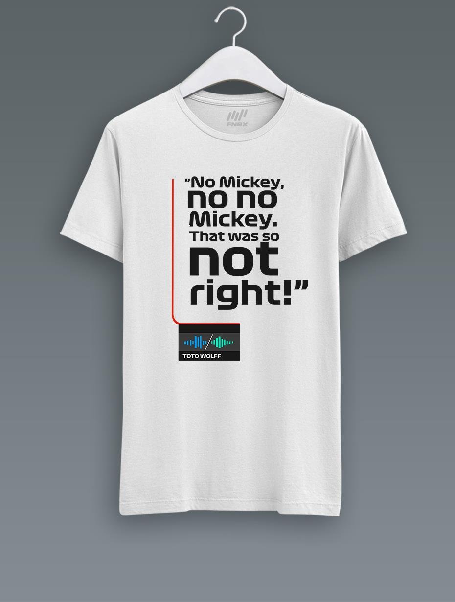 No Mickey No No Beyaz T-Shirt