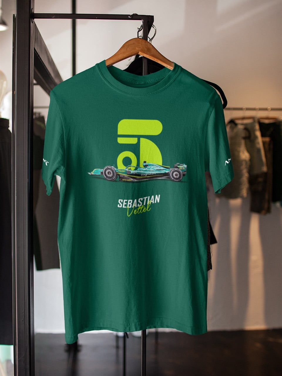 Sebastian Vettel  Amr22 Yeşil T-Shirt