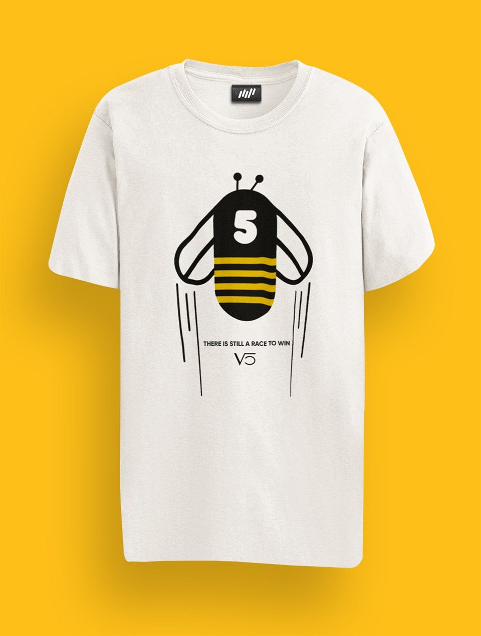 Vettel Serisi Save The Bees Arı Baskılı Beyaz T-Shirt