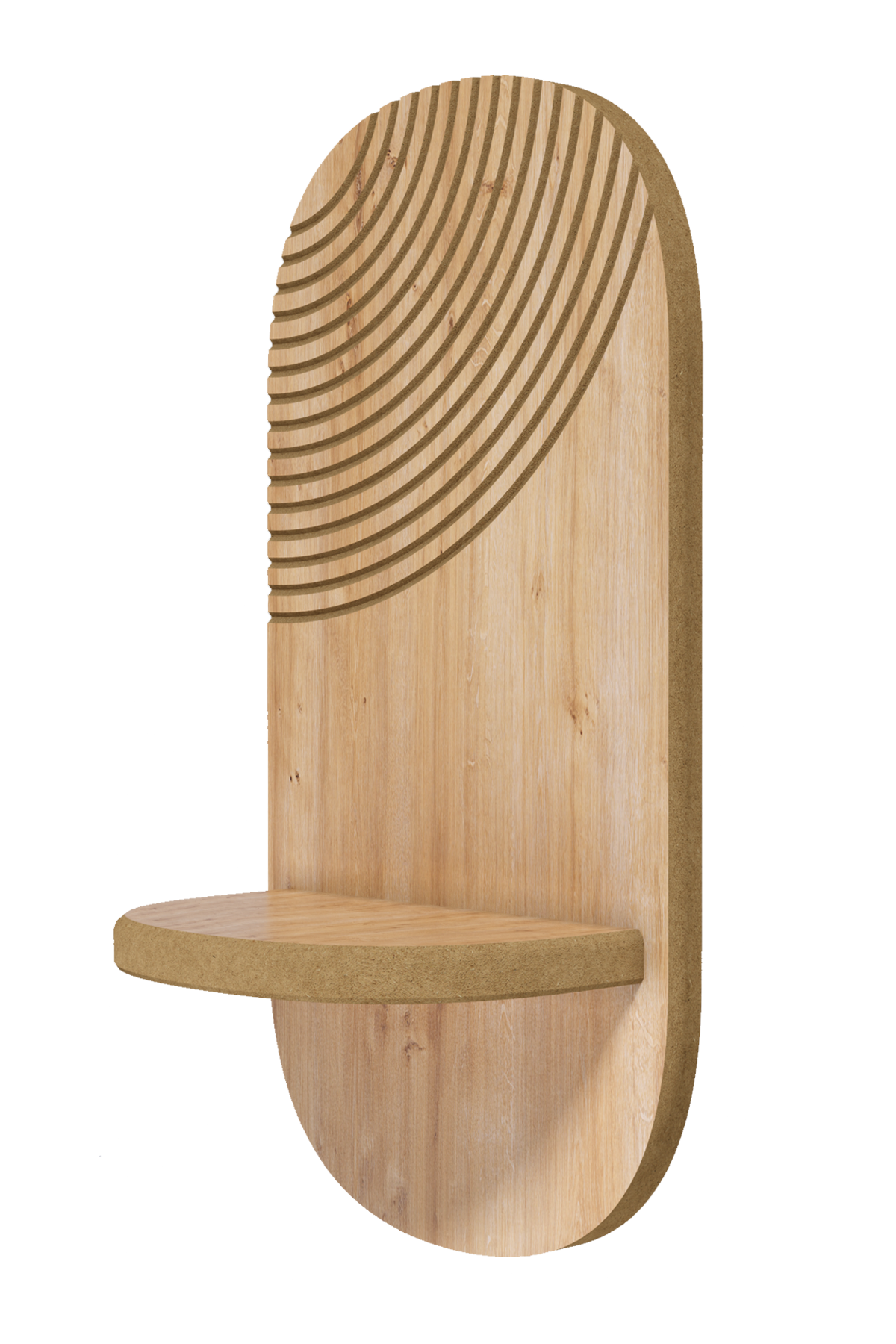 Dekoratif Duvar Rafı - Safir Meşe