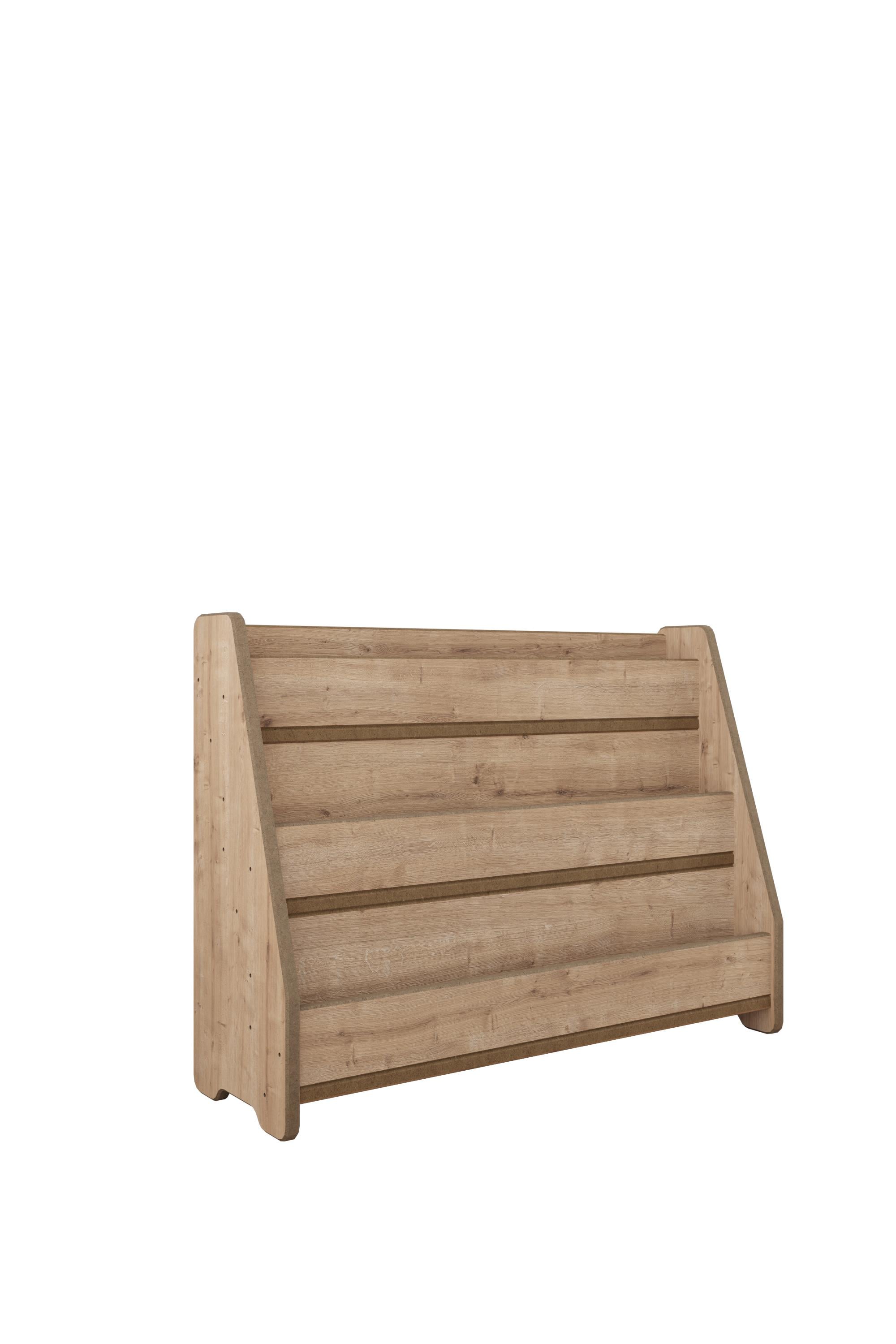 Montessori Mdf Çocuk Kitaplığı - Safir Meşe 80CM