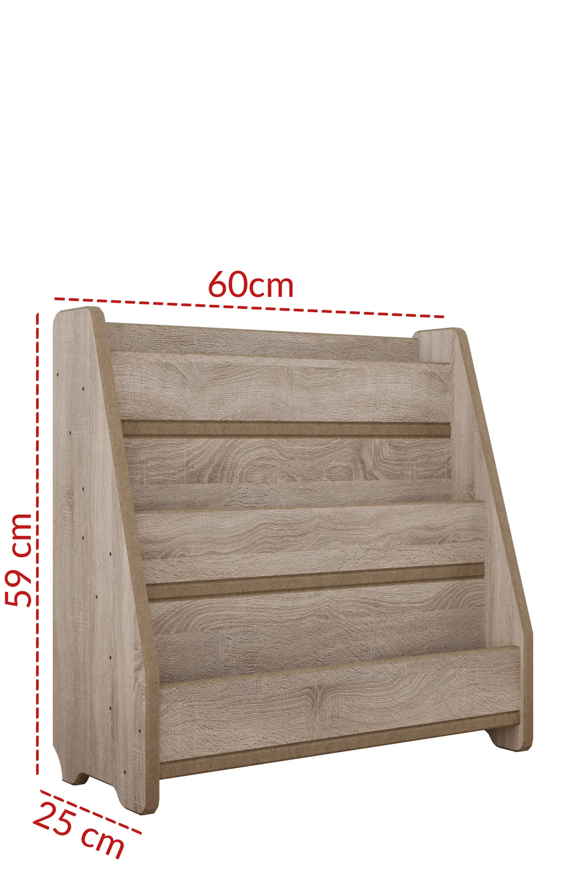 Montessori Mdf Çocuk Kitaplığı - Sonoma Meşe