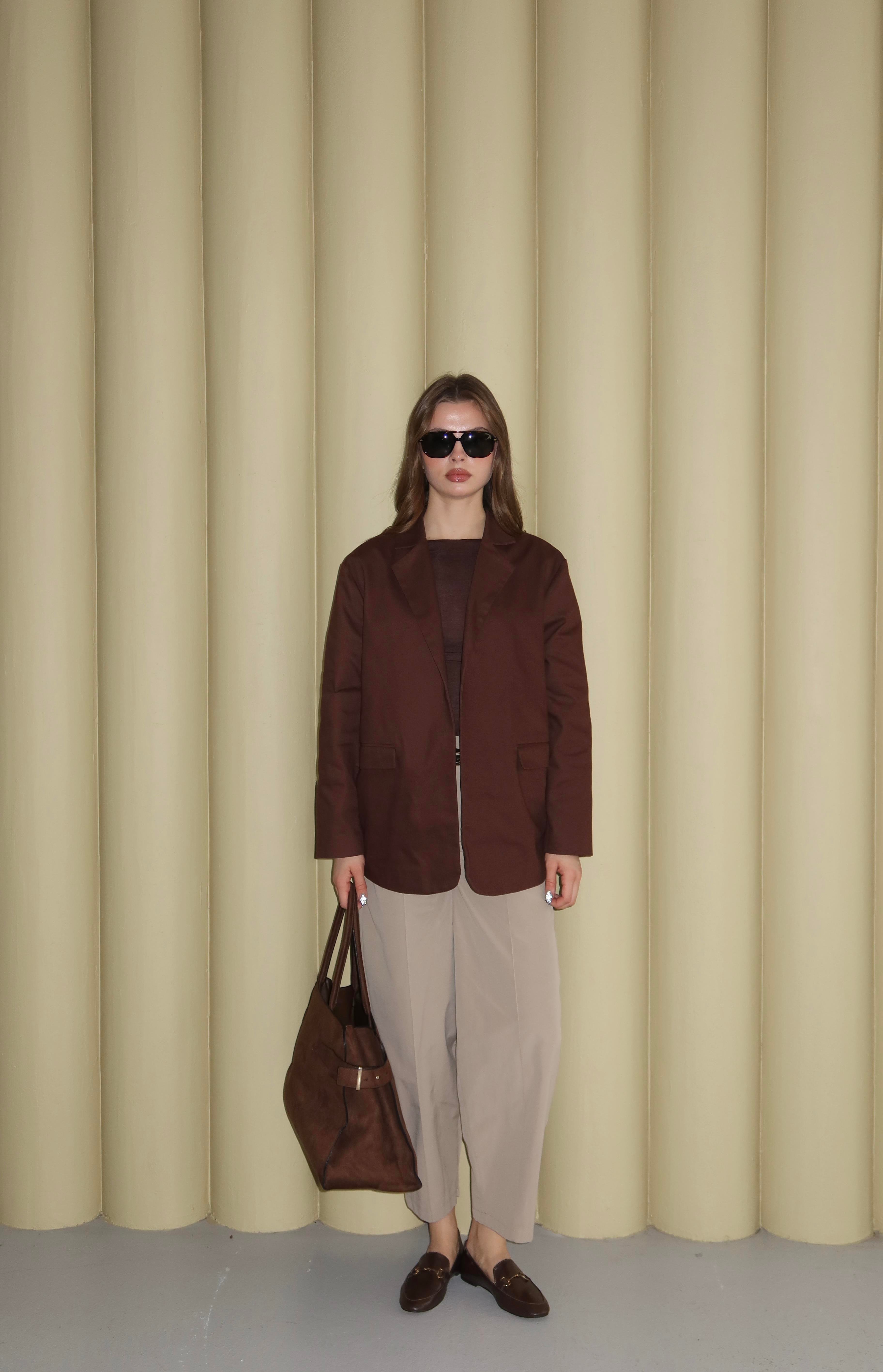 Won Kanvas Ceket Astarlı Acı Kahve