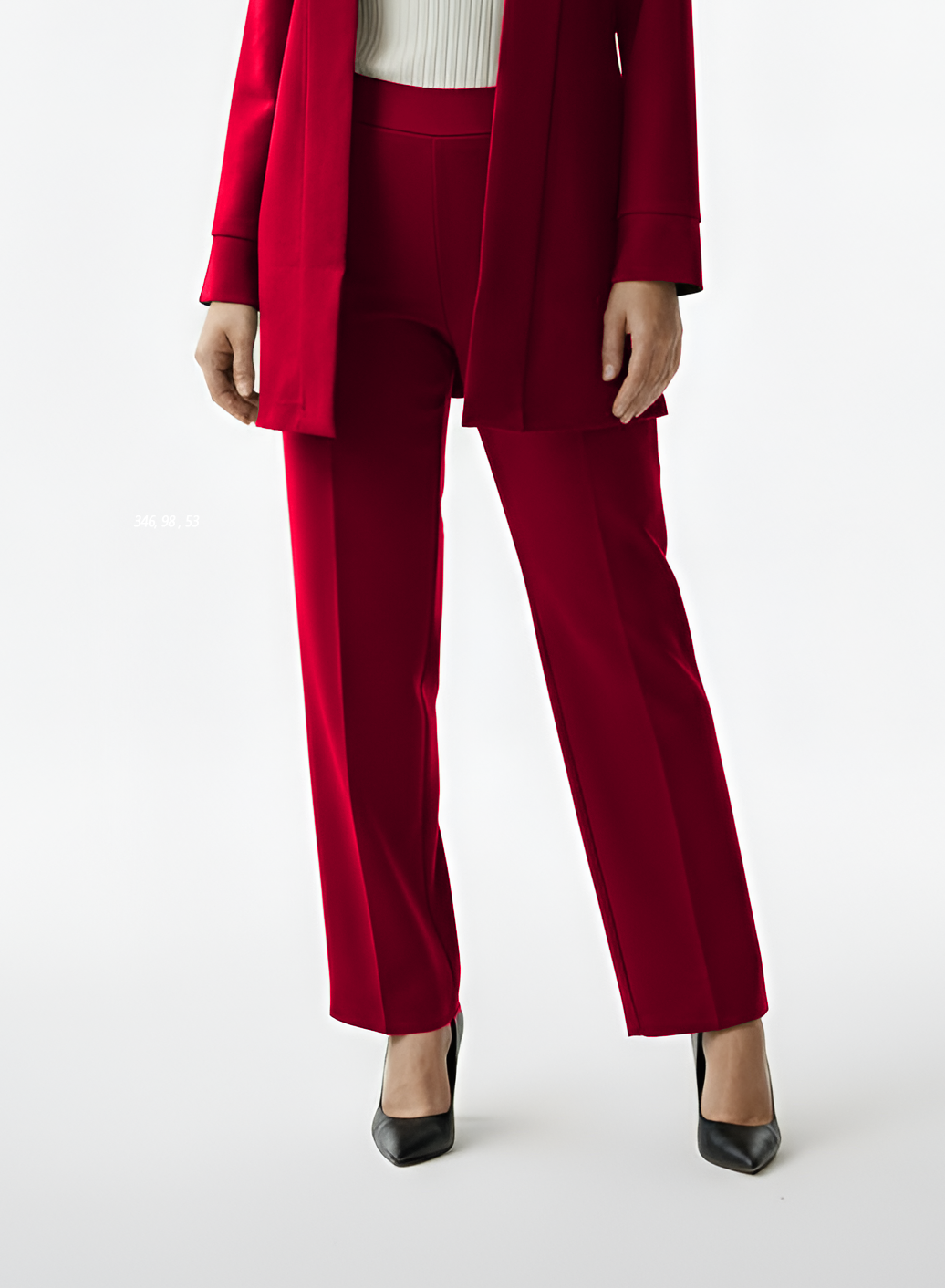 Bordo Bol Paça Kumaş Pantolon