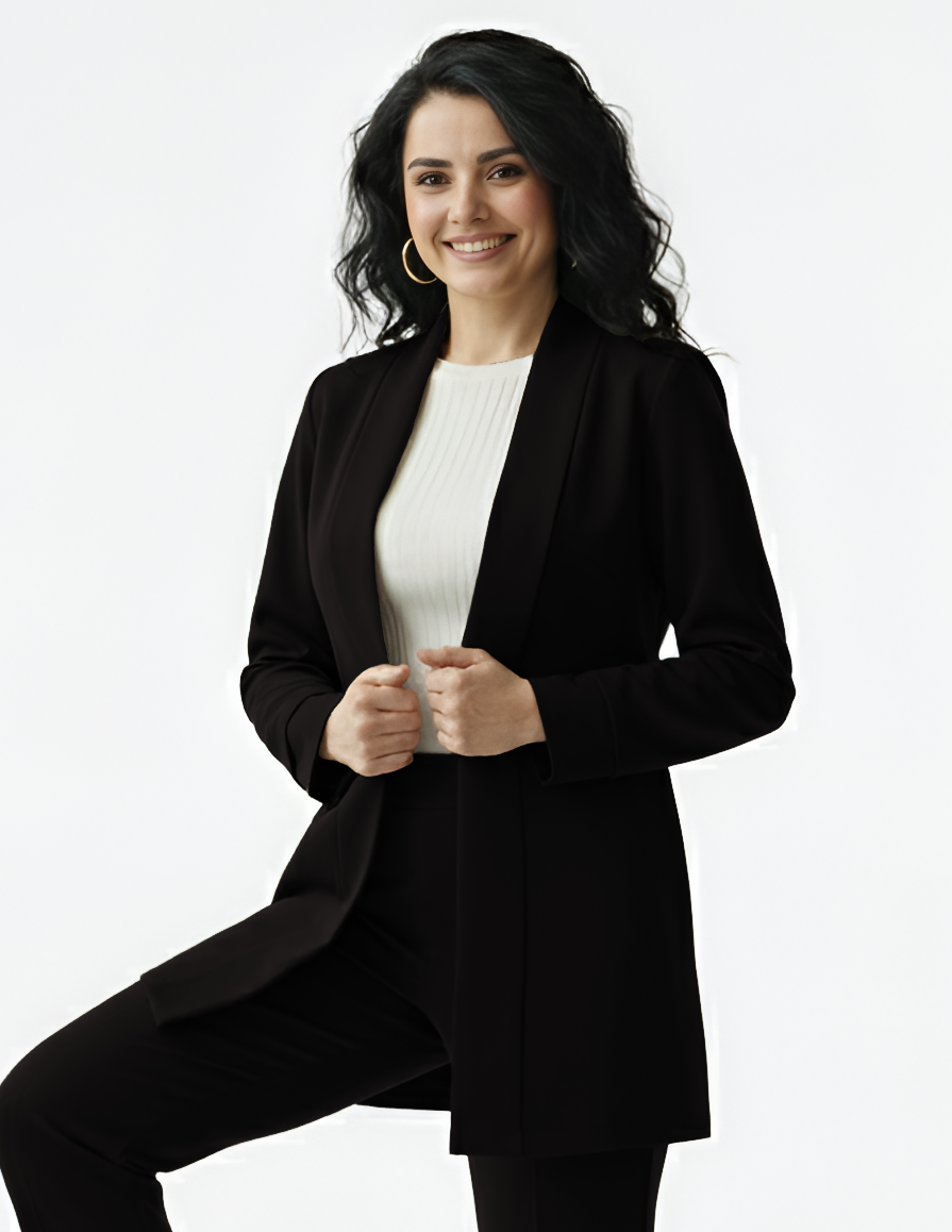 Siyah Kumaş Ceket