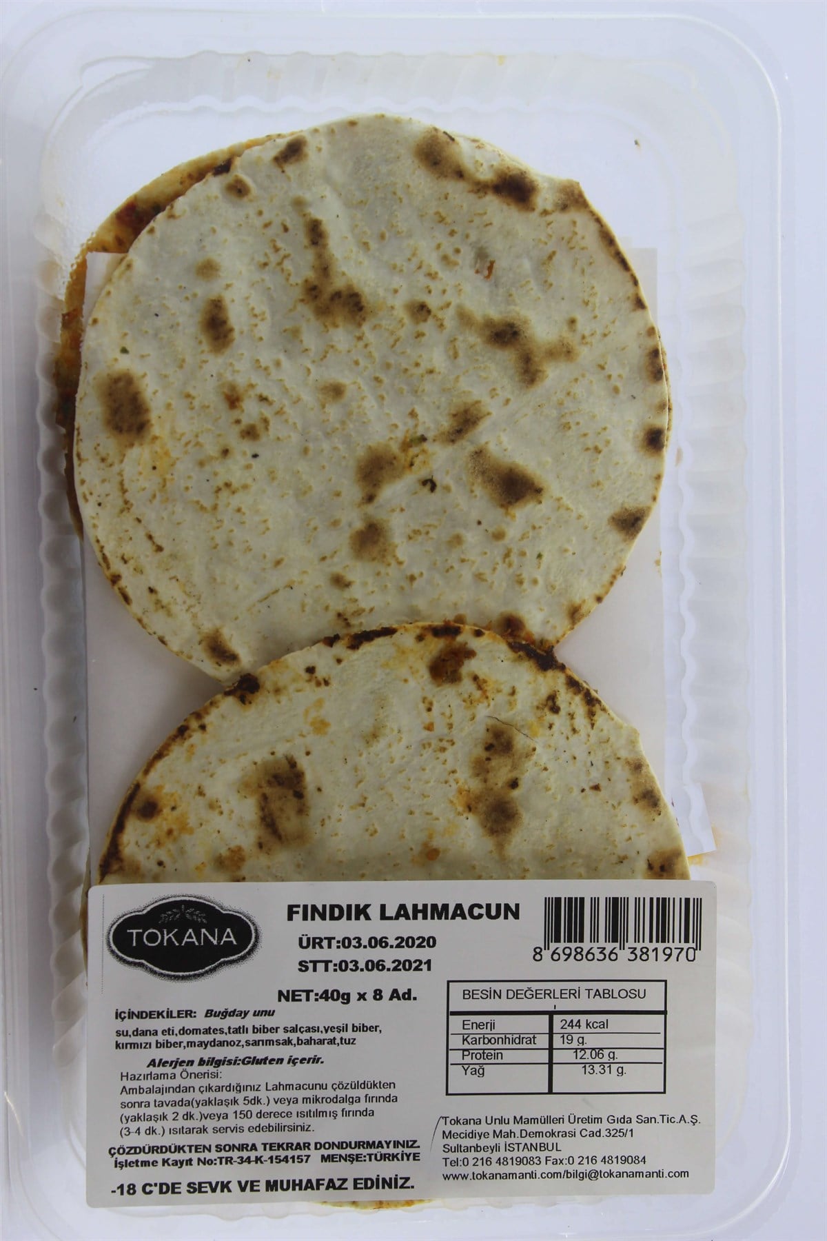 Fındık Lahmacun 8 Adet