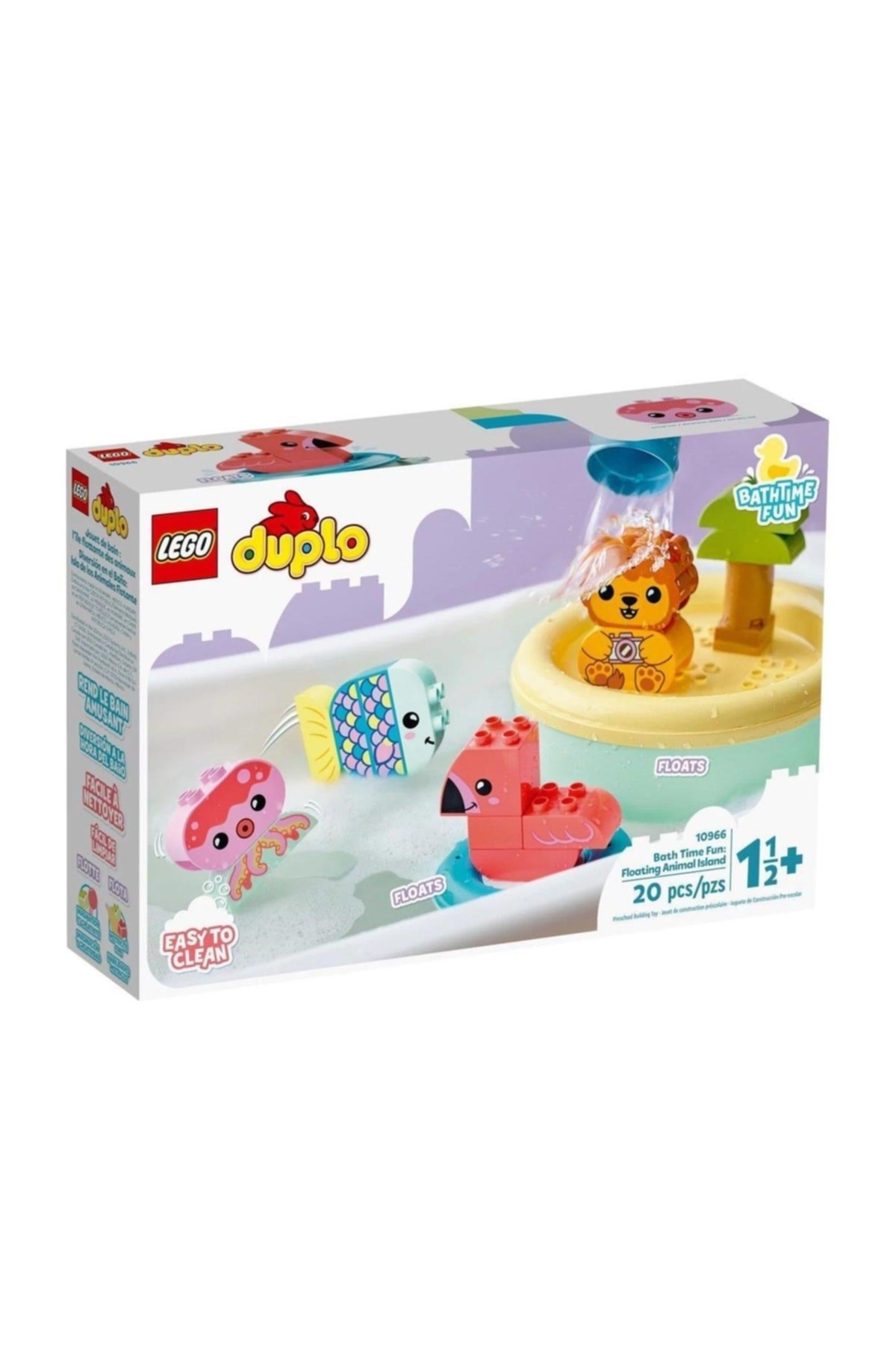 10966 ® Duplo® Banyo Zamanı Eğlencesi: Yüzen Hayvan Adası, 20 Parça, +1,5 Yaş