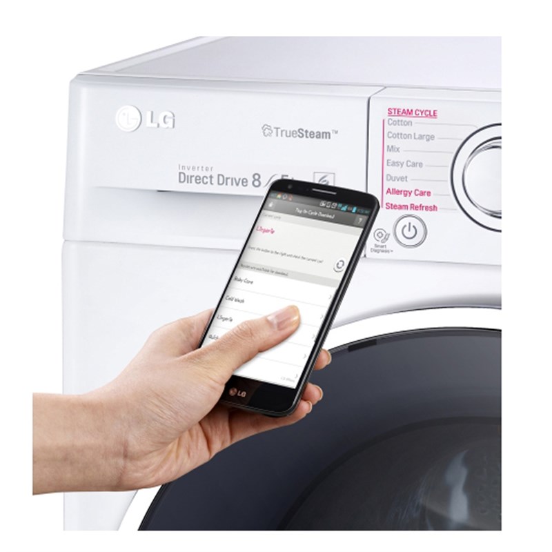 LG F14U2TDHP1N/FH4U2TDHP1N A Enerji Beyaz Kurutmalı Çamaşır Makinesi (8/5)   
