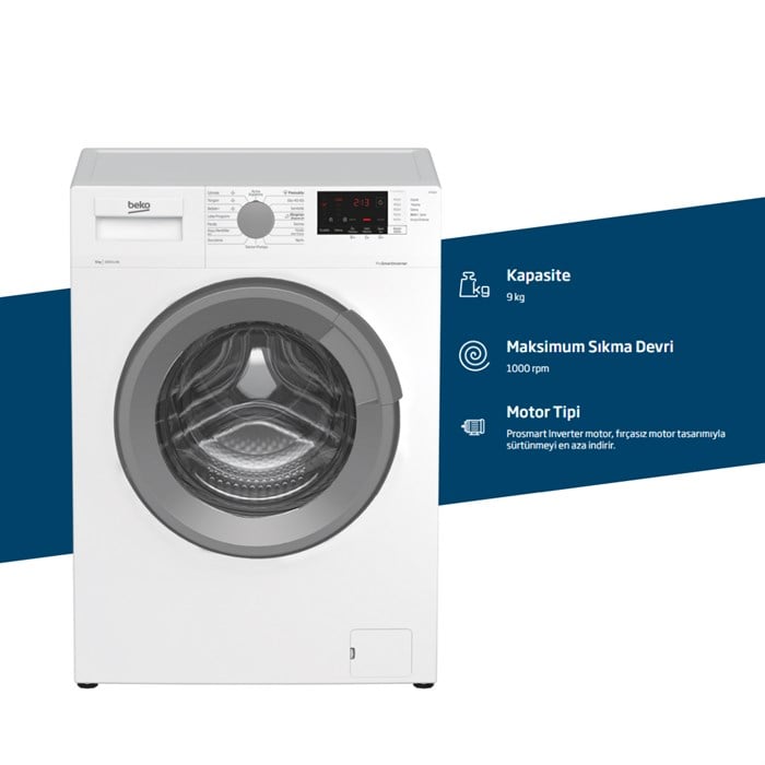 Beko CM 9101 1000 Devir 9 KG Çamaşır Makinesi