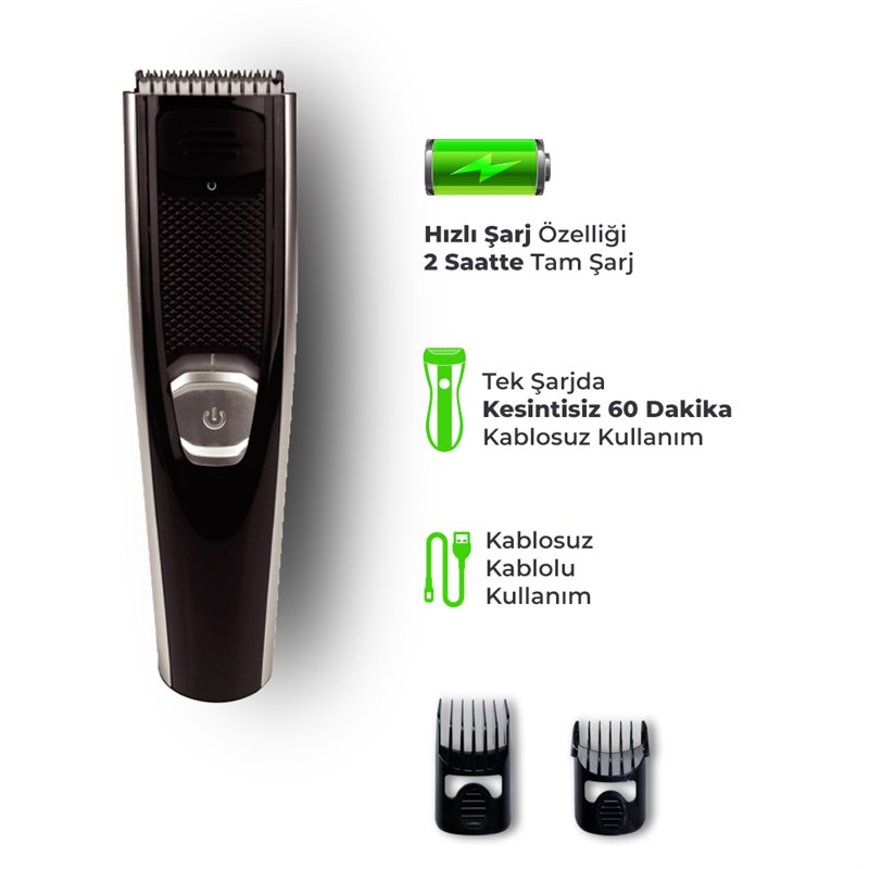 Goldmaster Risto GM-8117 Nero Şarjlı Saç Kesme Makinesi