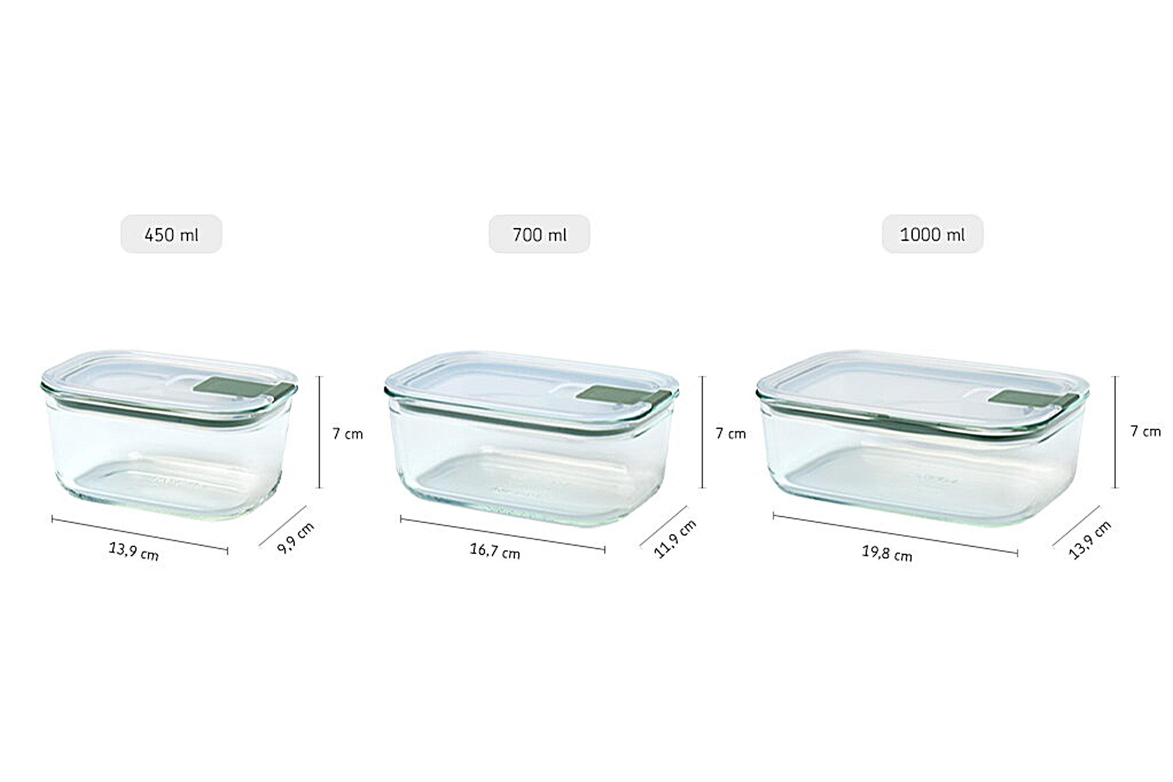 Mepal Easyclip Cam Gıda Saklama Kutusu 1000 Ml - Nordic Sage