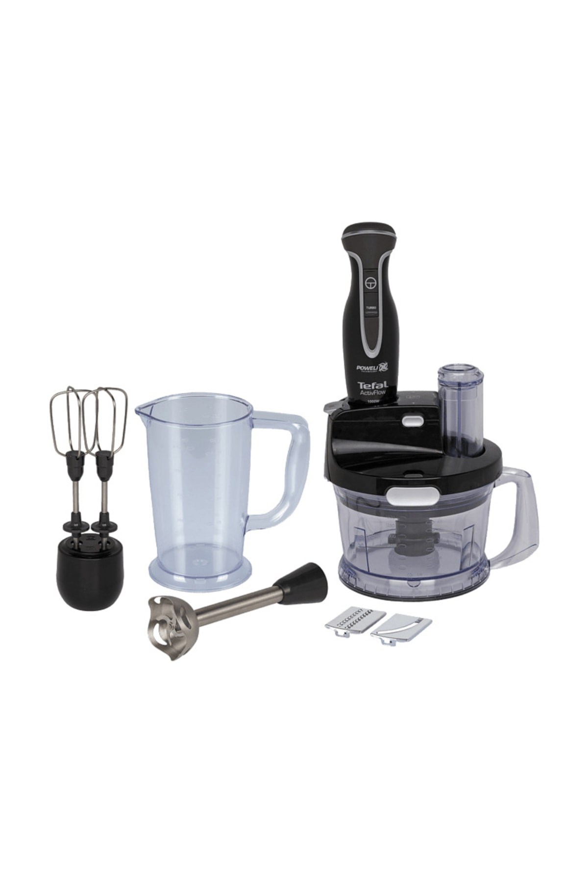 Powelix Activflow Pro 1000 W Plastik Hazneli Blender Seti Siyah