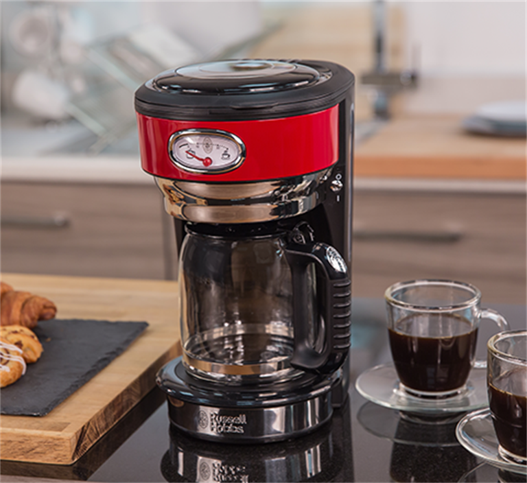 Russell Hobbs 21700-56 Retro Ribbon Red Filtre Kahve Makinesi