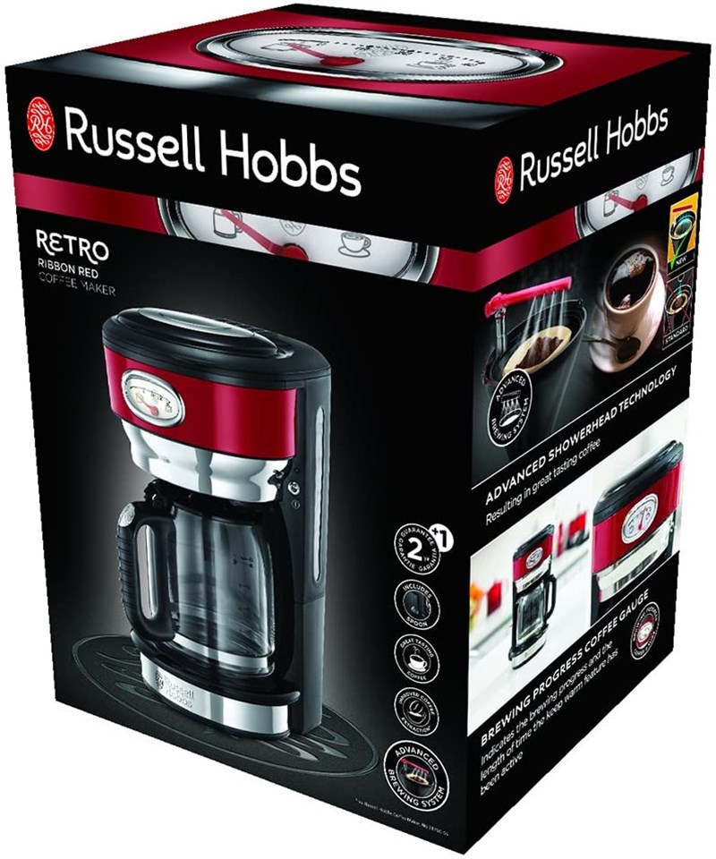 Russell Hobbs 21700-56 Retro Ribbon Red Filtre Kahve Makinesi