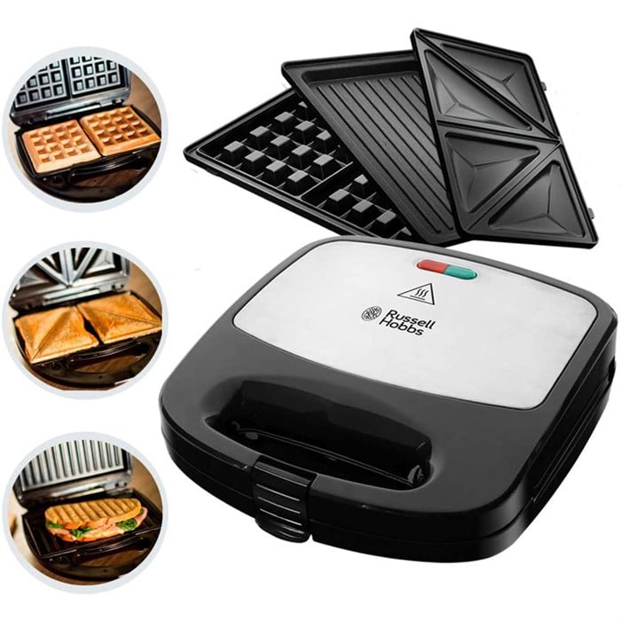 Russell Hobbs 24540-56 Fiesta 3 in 1 Arada Deep Fill 750 W Waffle Makinesi