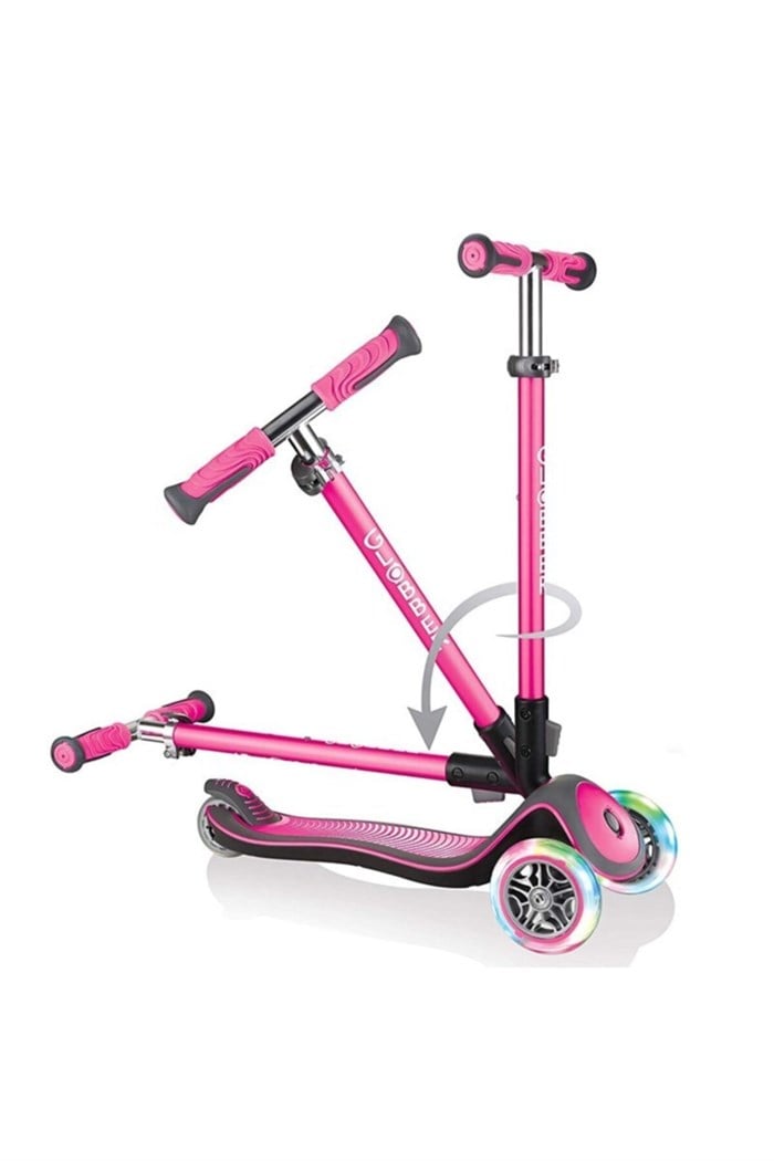 Scooter/Elite Deluxe Işıklı/Pembe-444-410
