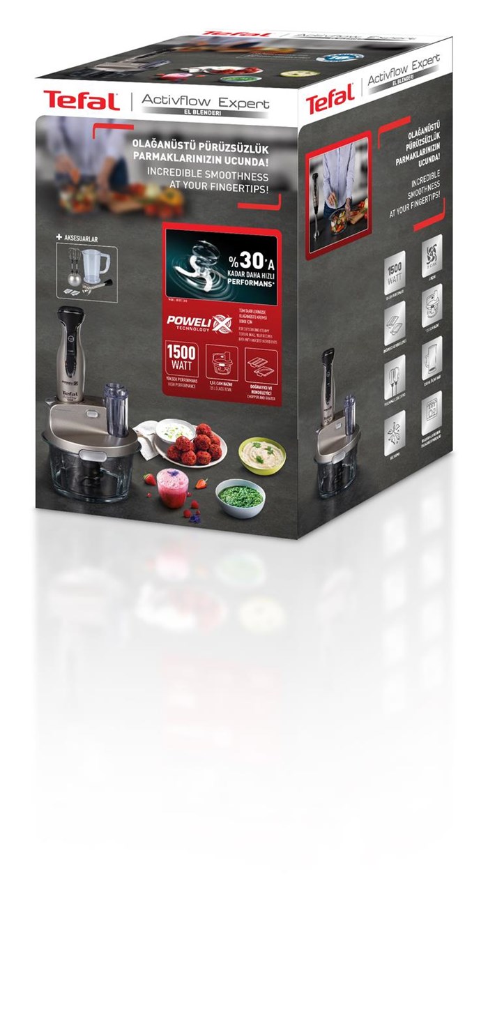 Tefal Powelix Activflow OntheGo Blender Seti Cam Hazneli 1500 W Kırmızı 