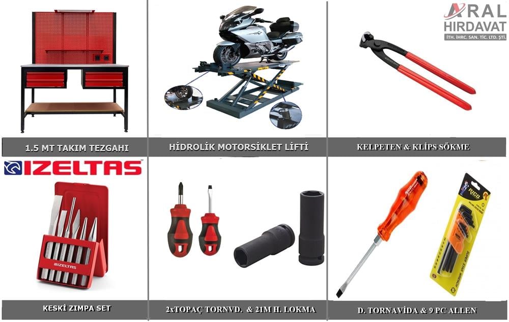 MOTORSİKLETÇİ TAMİRHANE PAKETİ 