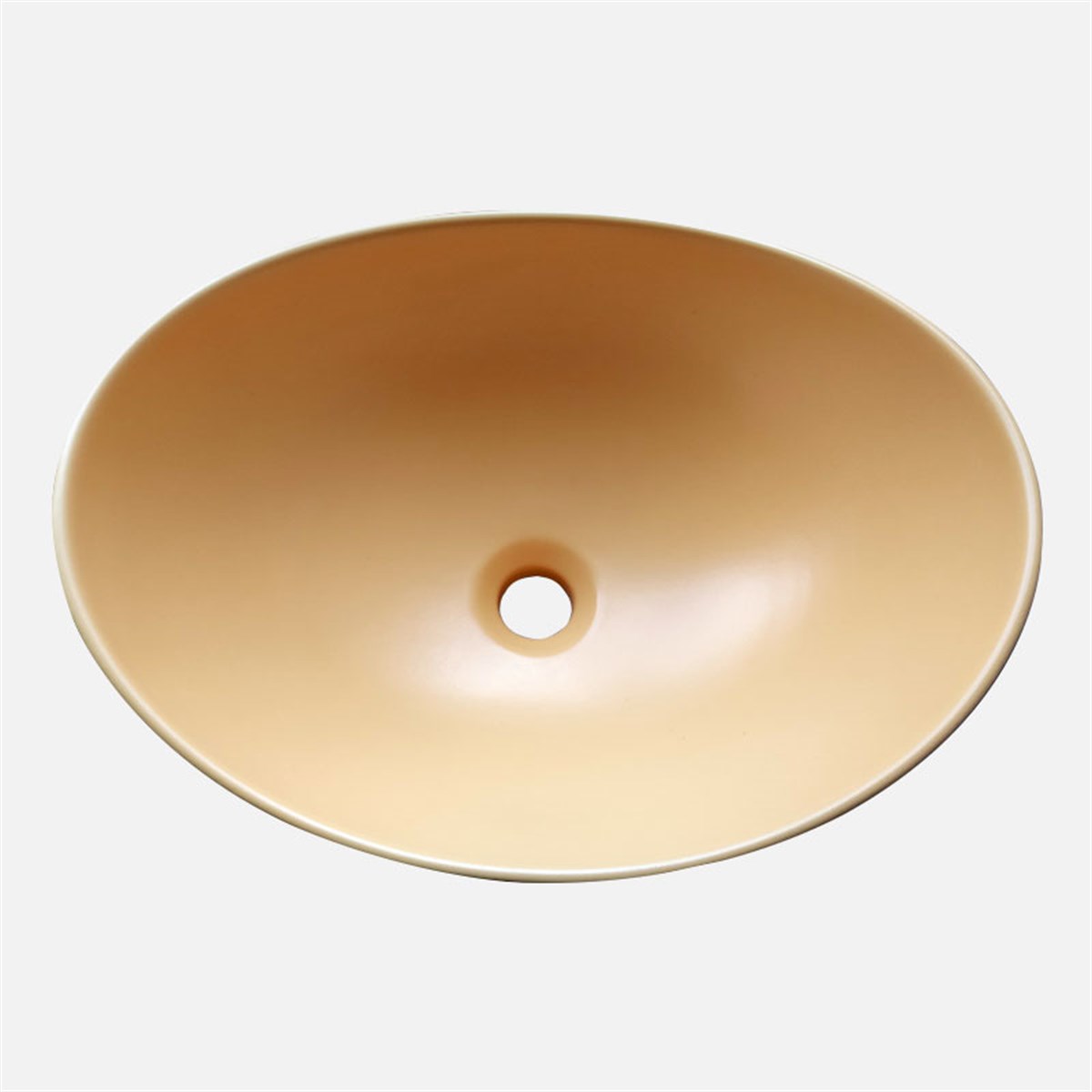 Güral Vit Çanak Lavabo Mat Hardal Mobilya Üstü 40,6 cm x 32,2 cm