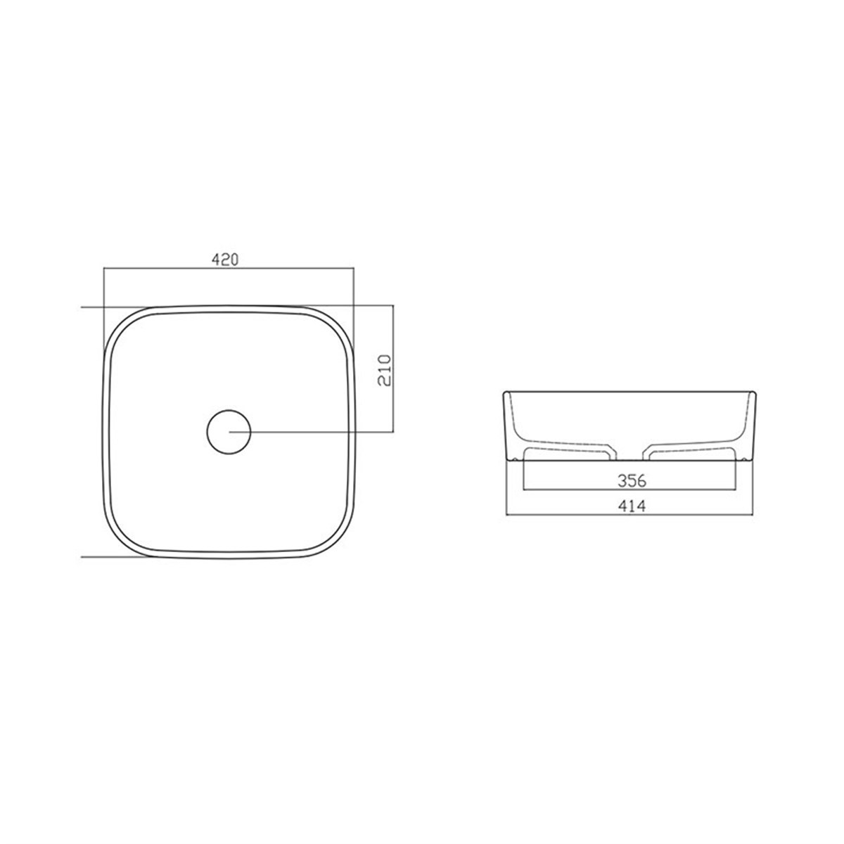 Güral Vit Nova Mat Siyah Mobilya Üstü Lavabo