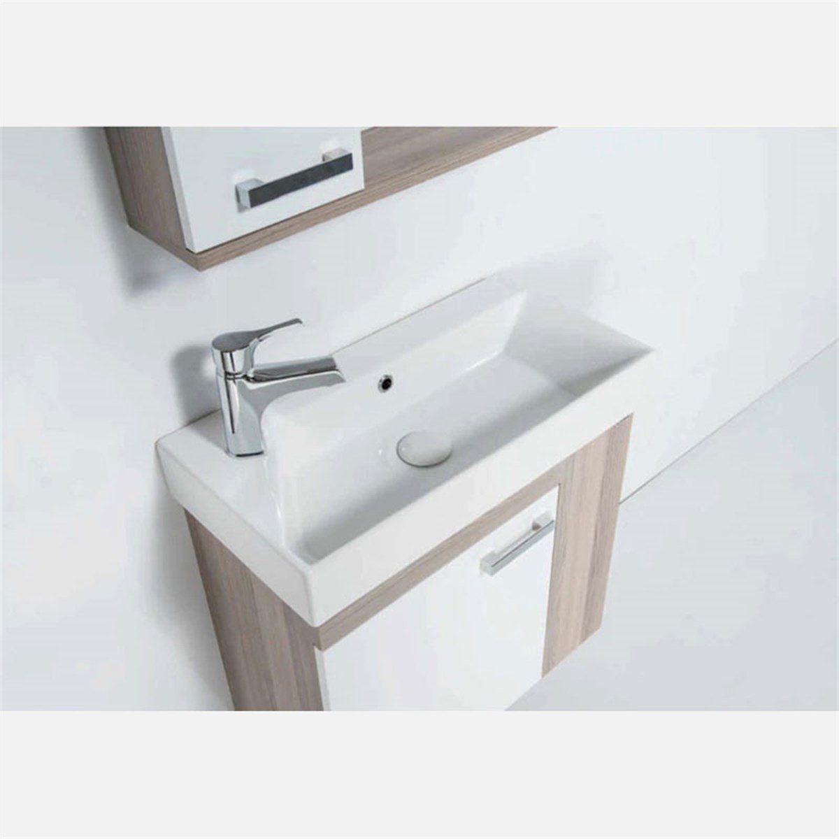 Livea Armada Meşe Beyaz Banyo Dolabı 55 cm