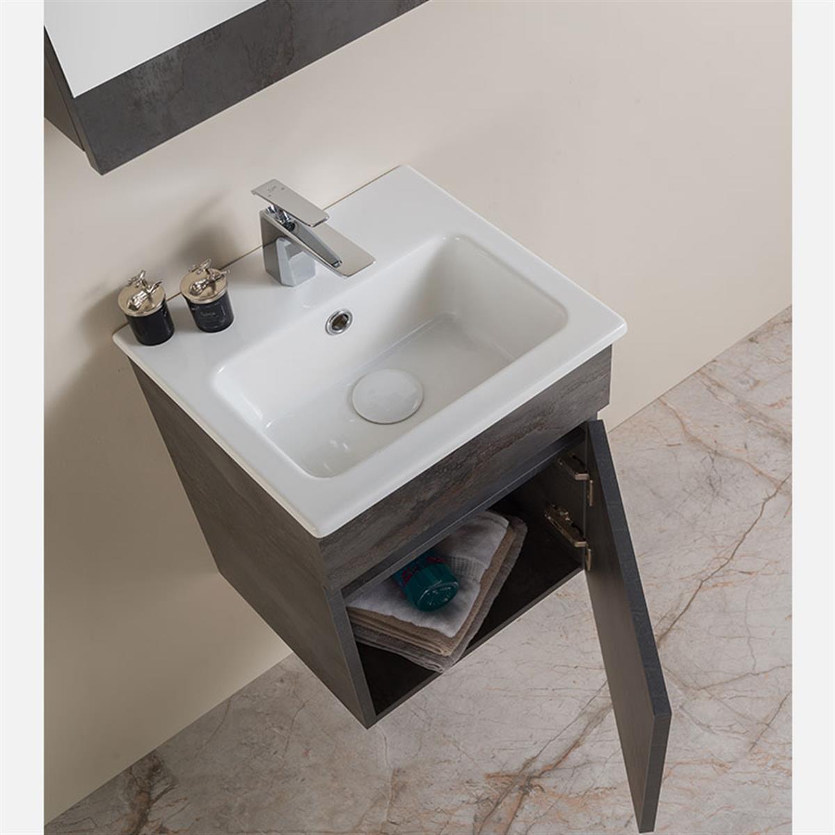 Livea Greta Beton Gri Banyo Dolabı 50 cm