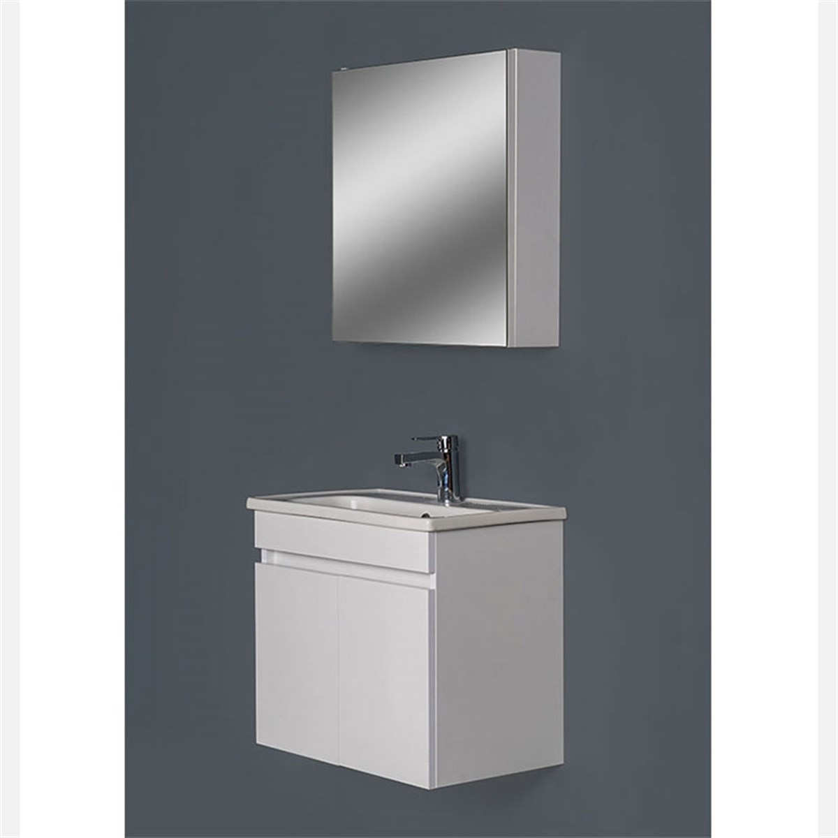 Livea Mare Beyaz Banyo Dolabı 60 cm