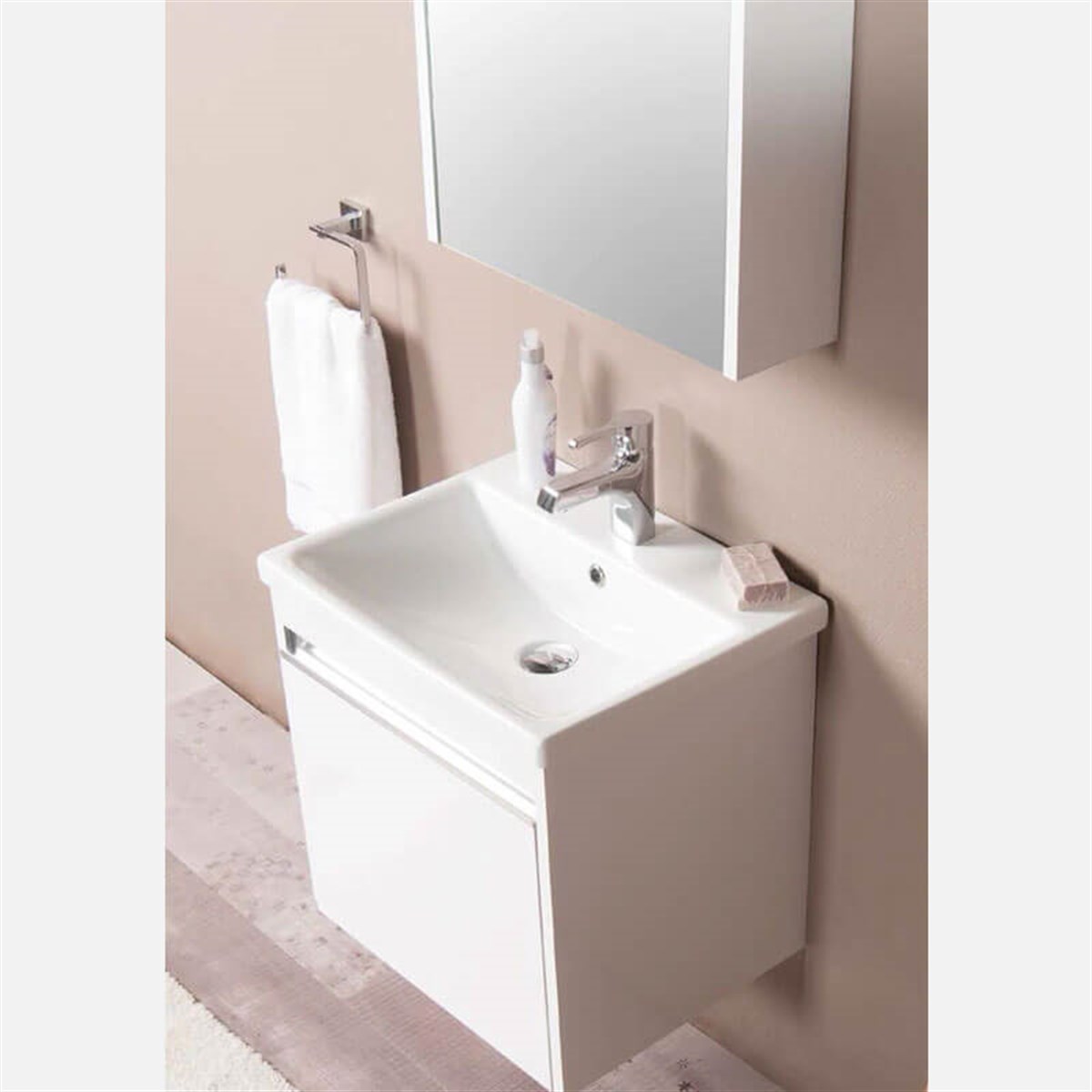 Livea Rem Beyaz Banyo Dolabı 52 cm