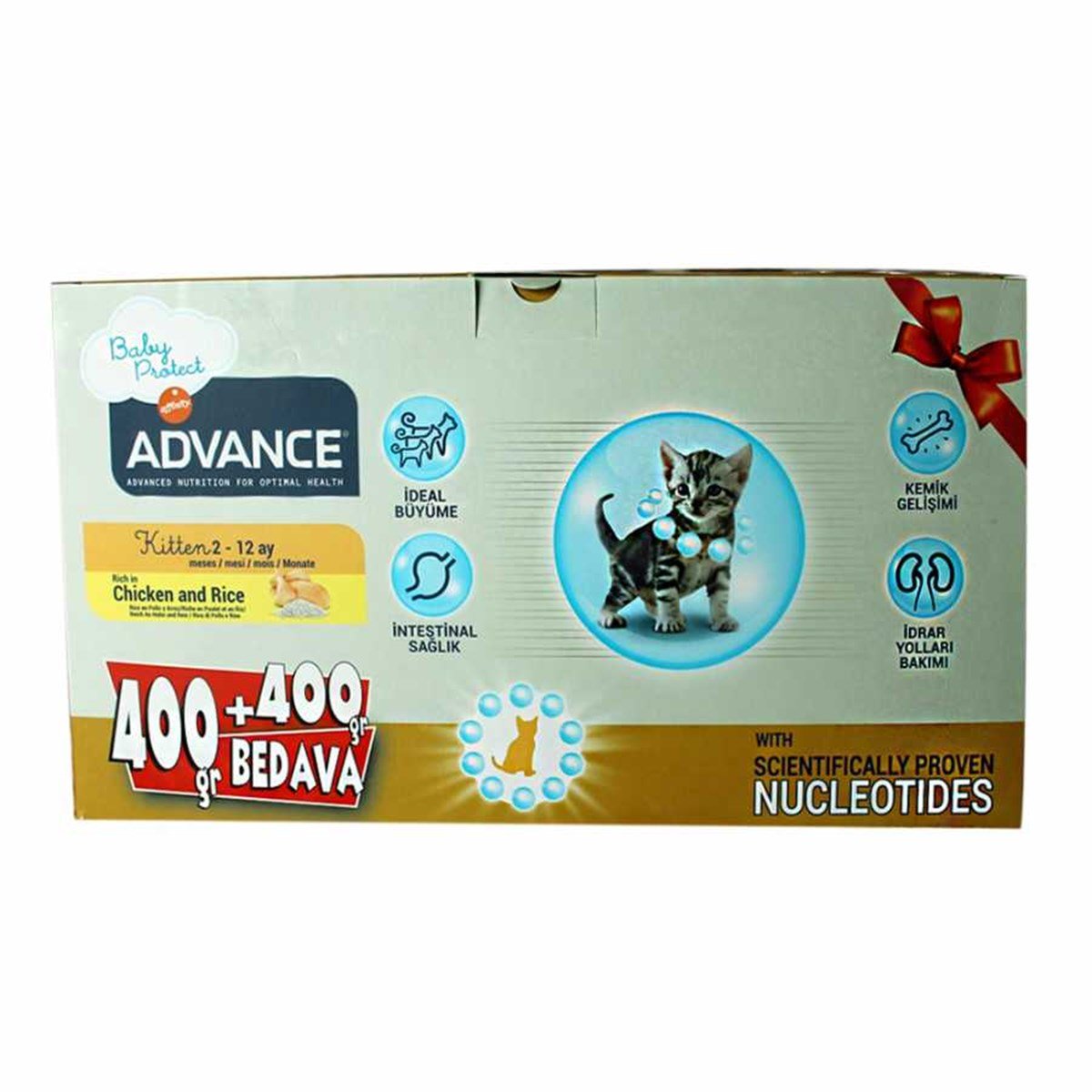 Advance Cat Kitten Tavuklu Yavru Kedi Maması 400+400 Gr