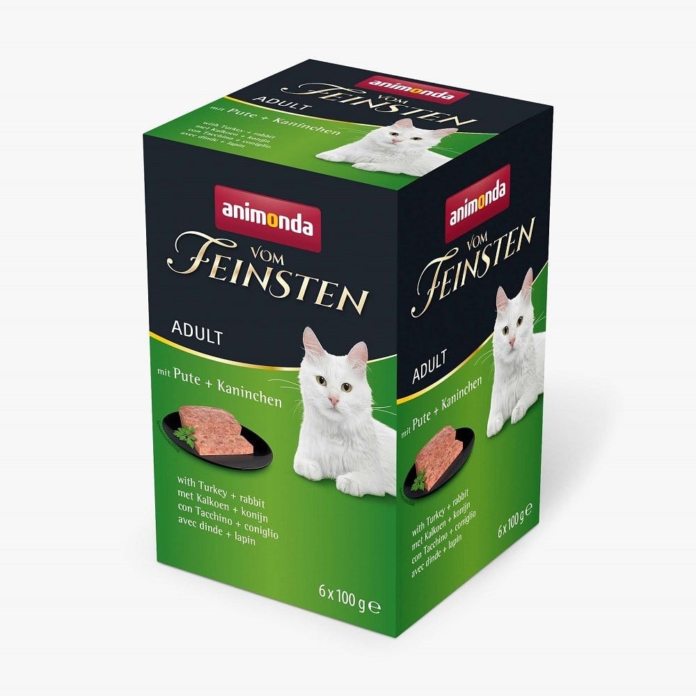 Animonda Vom Feinsten Hindili ve Tavşanlı Yetişkin Kedi Konservesi 6x100g