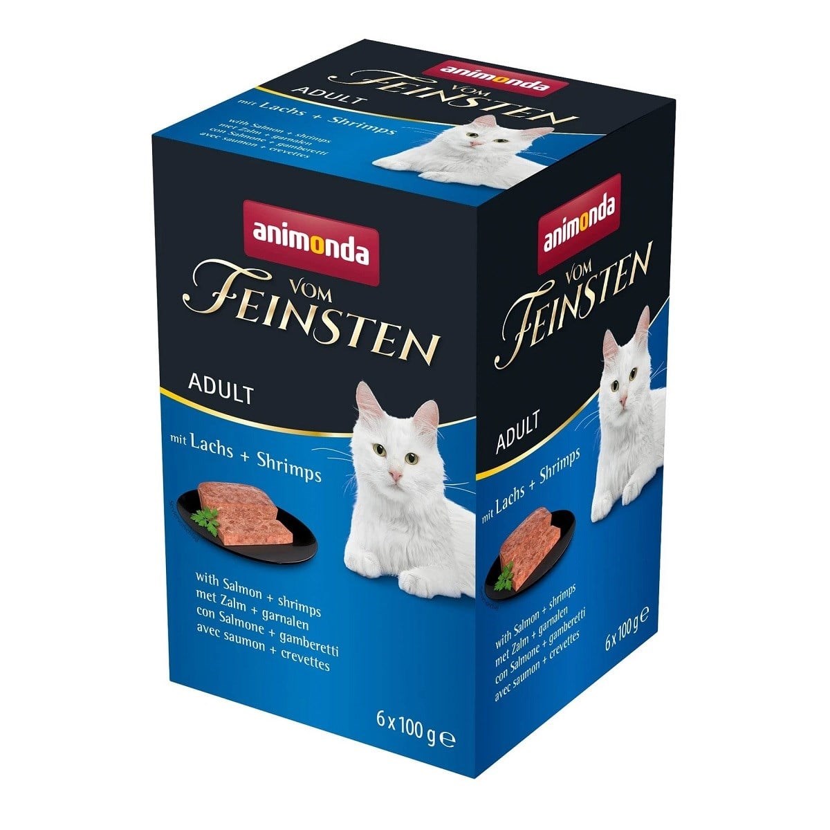 Animonda Vom Feinsten Somonlu ve Karidesli Yetişkin Kedi Konservesi 6x100g