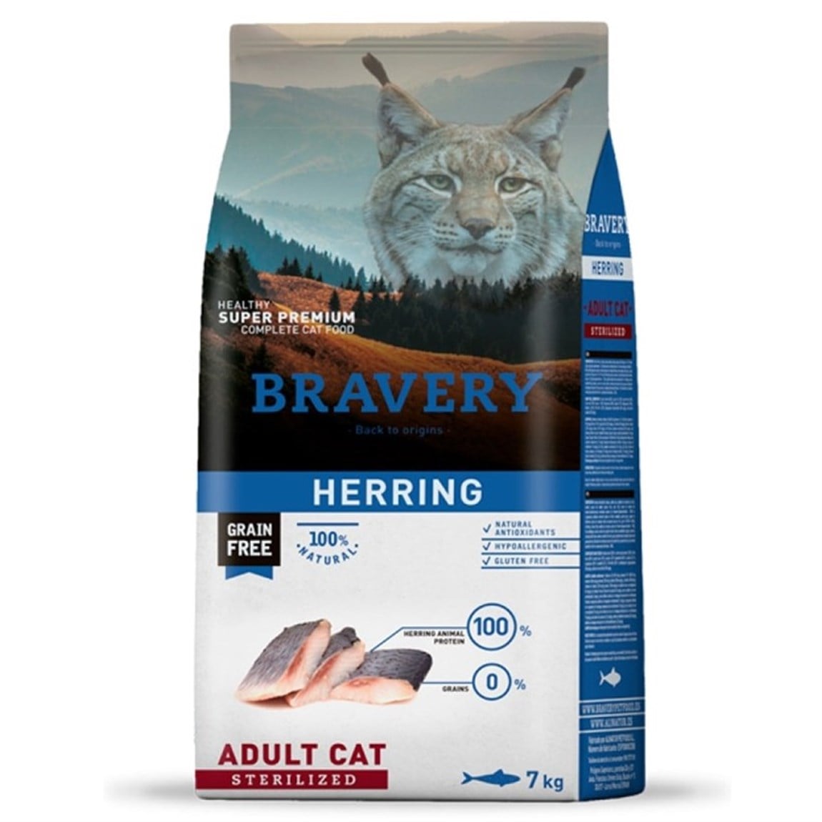 Bravery Herring Steril Ringa Balıklı Kısırlaştırılmış Kedi Maması 7 kg