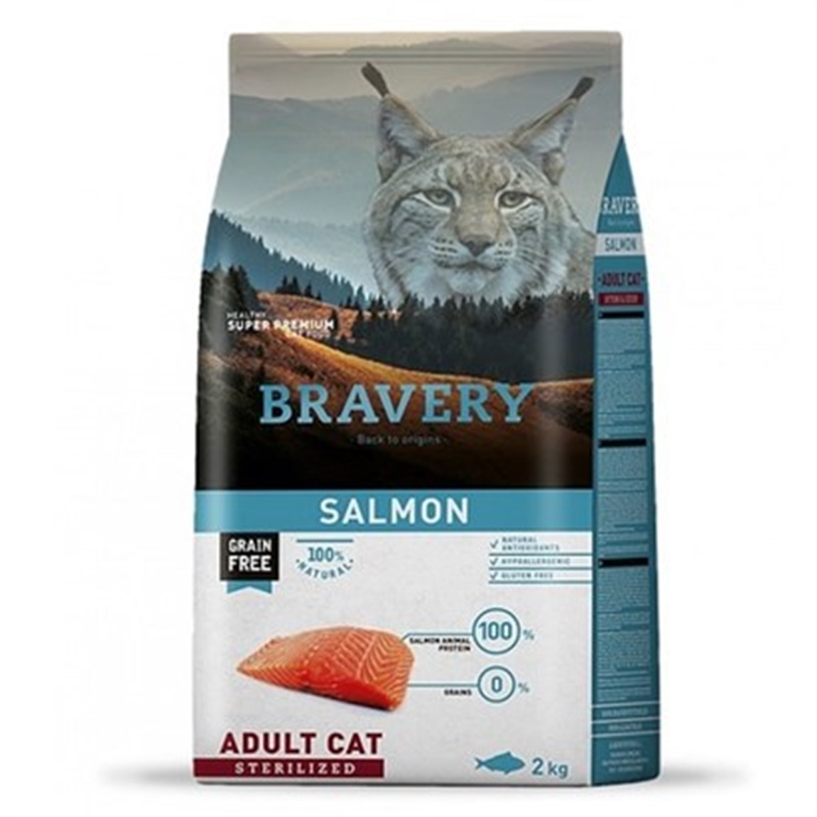 Bravery Somon Balıklı Kısırlaştırılmış Kedi Maması 2 kg