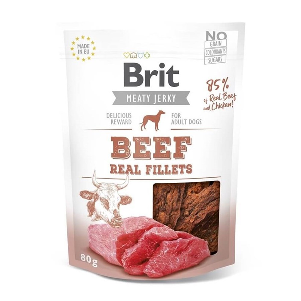 Brit Care Meaty Jerky Biftekli Tavuklu Köpek Ödülü 80gr