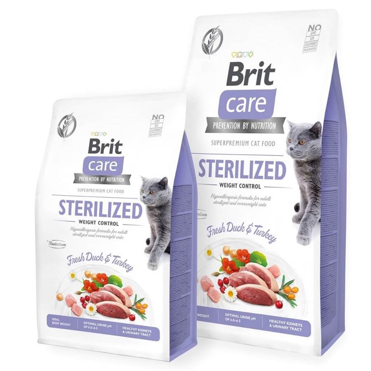 Brit Care Tahılsız Sterilised Light Ördekli Hindili Kedi Maması 2kg