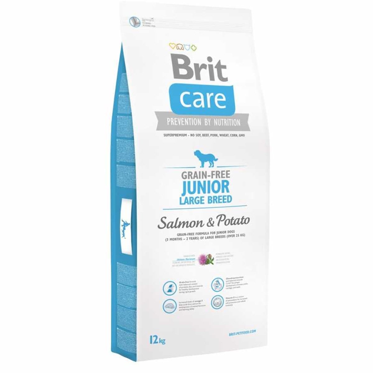 BritCare Junior Large Somon-Patatesli Tahılsız Yavru Köpek Maması 3 Kg