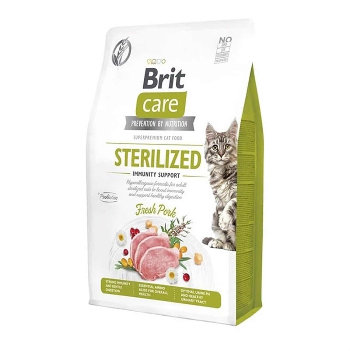 BritCare Tahılsız Domuzlu Bağışıklık Destekleyici Kısır Kedi Maması 2 Kg