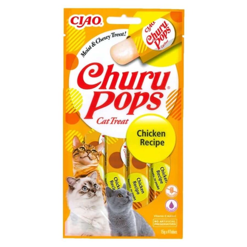 Ciao Pops Tavuklu Kedi Ödül Kreması 4 x 15 Gr