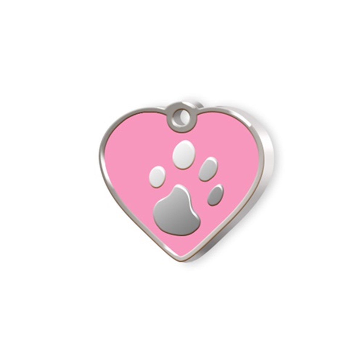 Dalis Kalp Şeklinde Mineli Köpek ve Kedi Künyesi Pembe