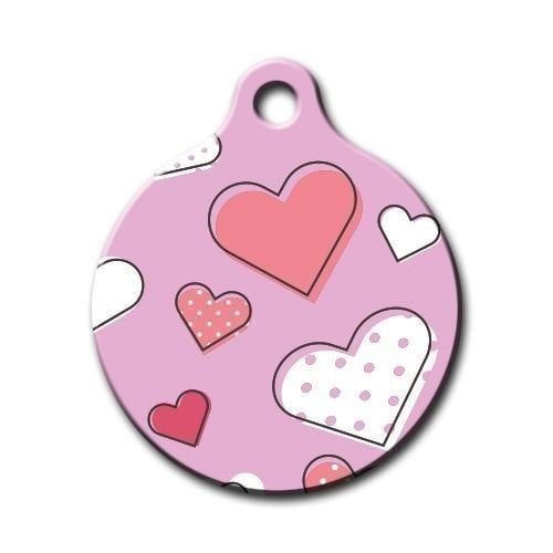Dalis Pet Tag Mineli Seri Küçük Pati Desenli Künye Siyah