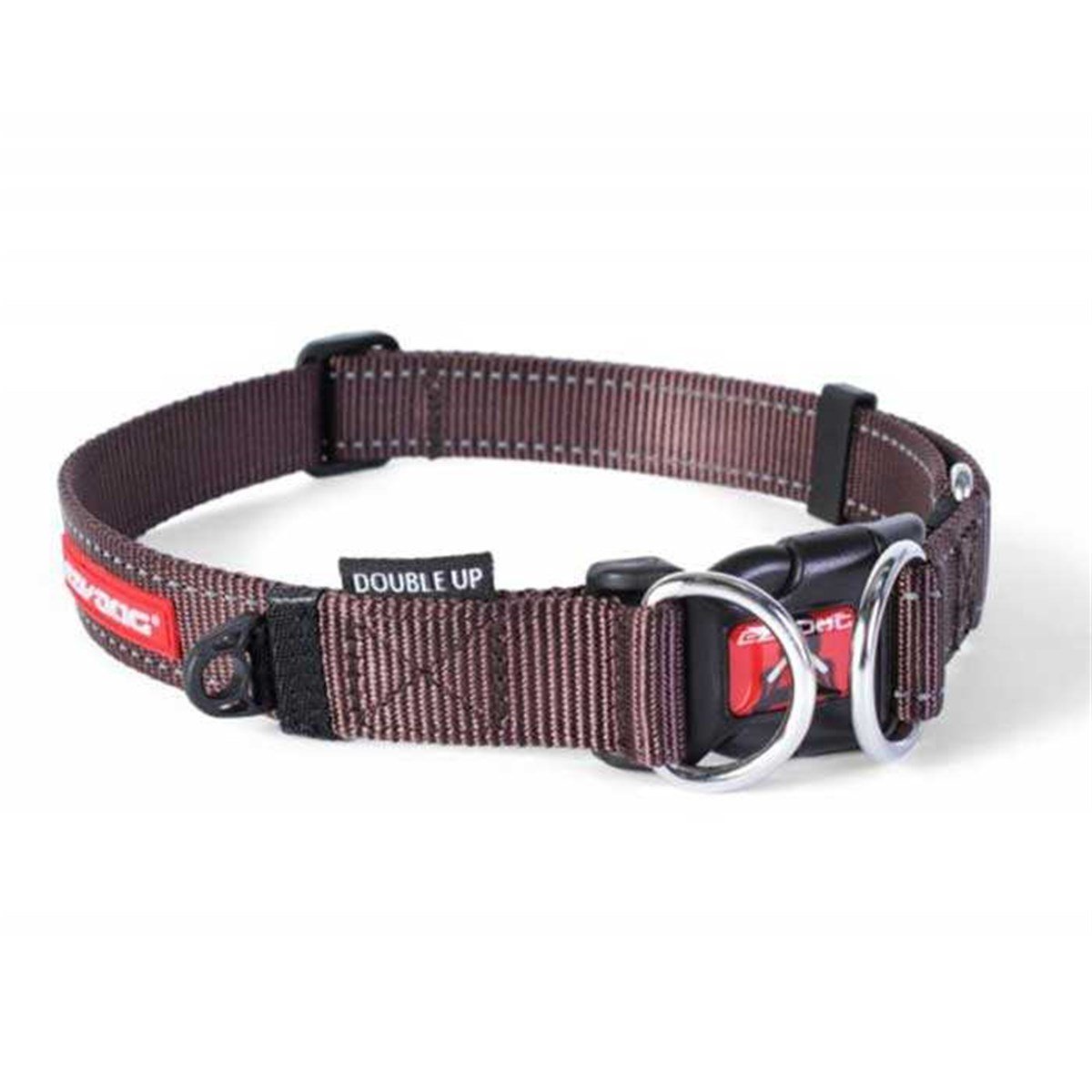 EzyDog Double Up Çift Halkalı Köpek Boyun Tasması Small Kahverengi